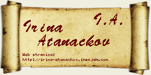 Irina Atanackov vizit kartica